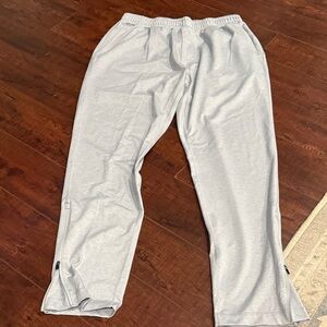 Vuori Light Gray Men's Performance Joggers with Ankle Zips